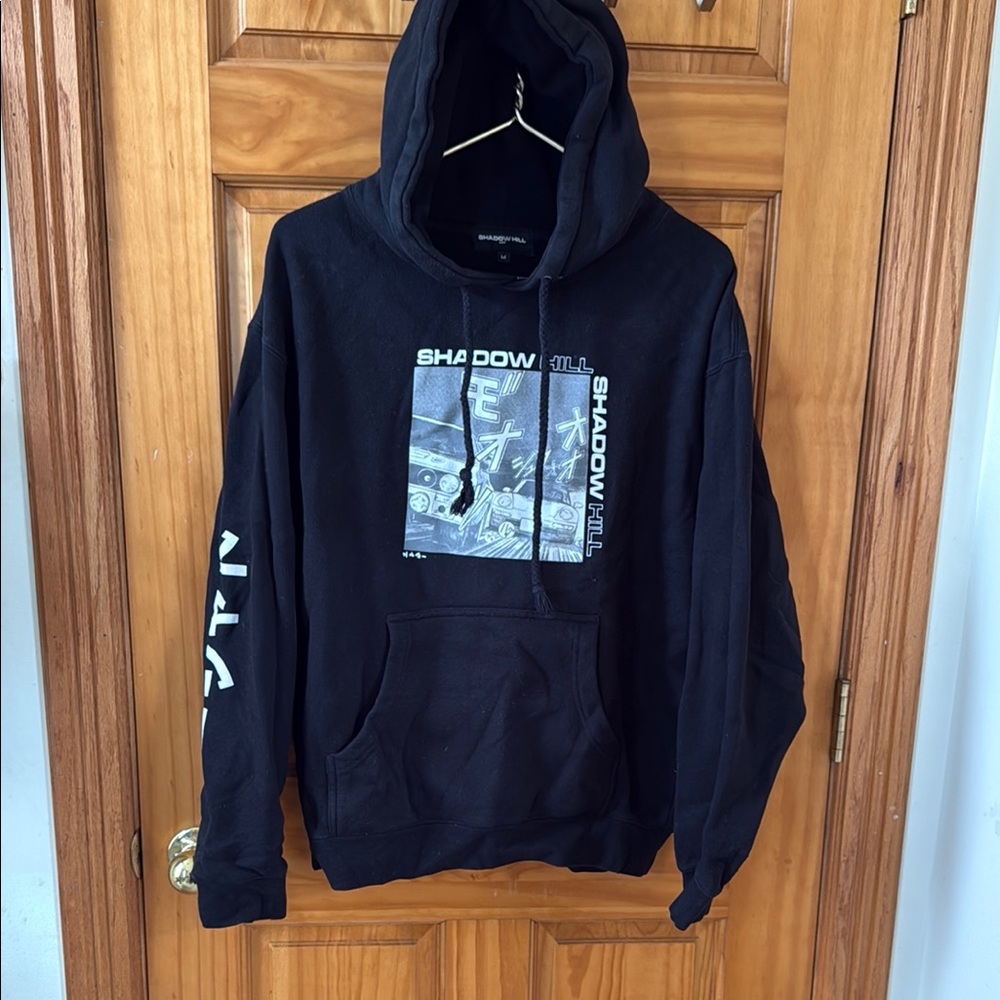 Shadow Hill Black Graphic Hoodie Sweatshirt